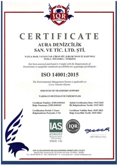 AuraDenizcilik ISO-14001:2015