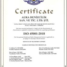 AuraDenizcilik ISO-45001:2018